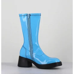 Boots Vinyle Stretch Bleu Ciel - Vero Blue Boots
