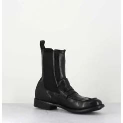 Boots-Moccassins Chelsea En Cuir Noir - Mars 142 Nero