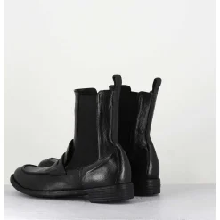 Boots-Moccassins Chelsea En Cuir Noir - Mars 142 Nero