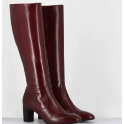 Bottes Bordeaux En Agneau Plonge - M475 Seta Rubino