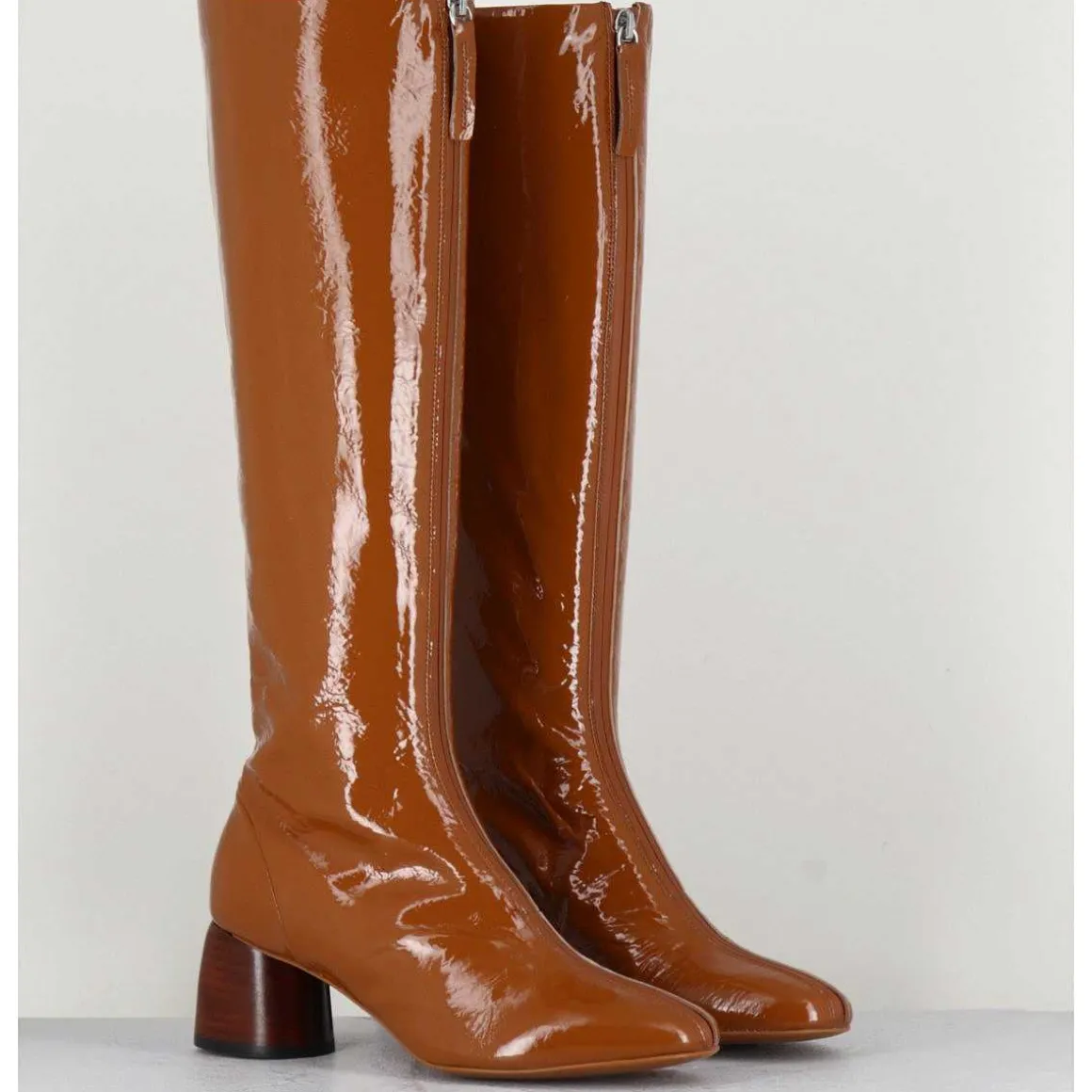 Bottes En Cuir Naplak Marron - Caren08 Faggio