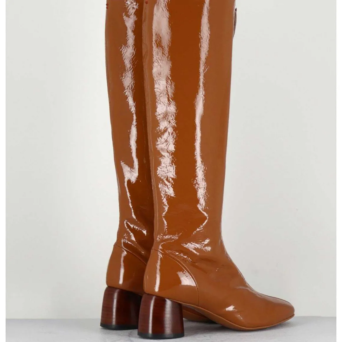 Bottes En Cuir Naplak Marron - Caren08 Faggio