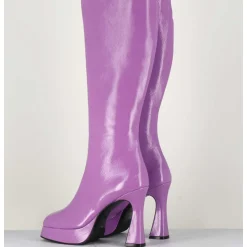 Bottes En Cuir Naplak Violet - Finish Lilas