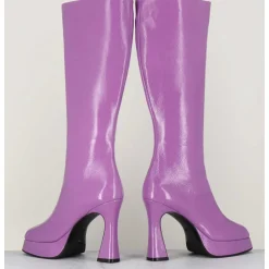 Bottes En Cuir Naplak Violet - Finish Lilas
