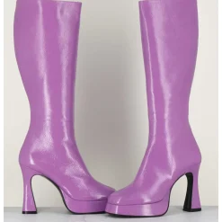 Bottes En Cuir Naplak Violet - Finish Lilas