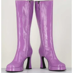 Bottes En Cuir Naplak Violet - Finish Lilas