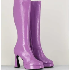 Bottes En Cuir Naplak Violet - Finish Lilas