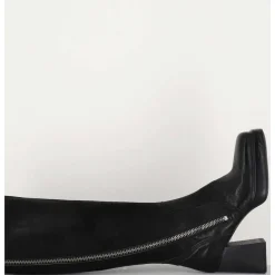 Bottes En Cuir Noir A Zip - Dw336 Nero