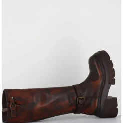 Bottes En Cuir Vieilli Marron Semelle Legere - E3772 Beta Cuoio