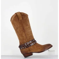 Bottes Esprit Tiag En Daim Camel Bracelet Amovible - Tex Crosta Brucciato