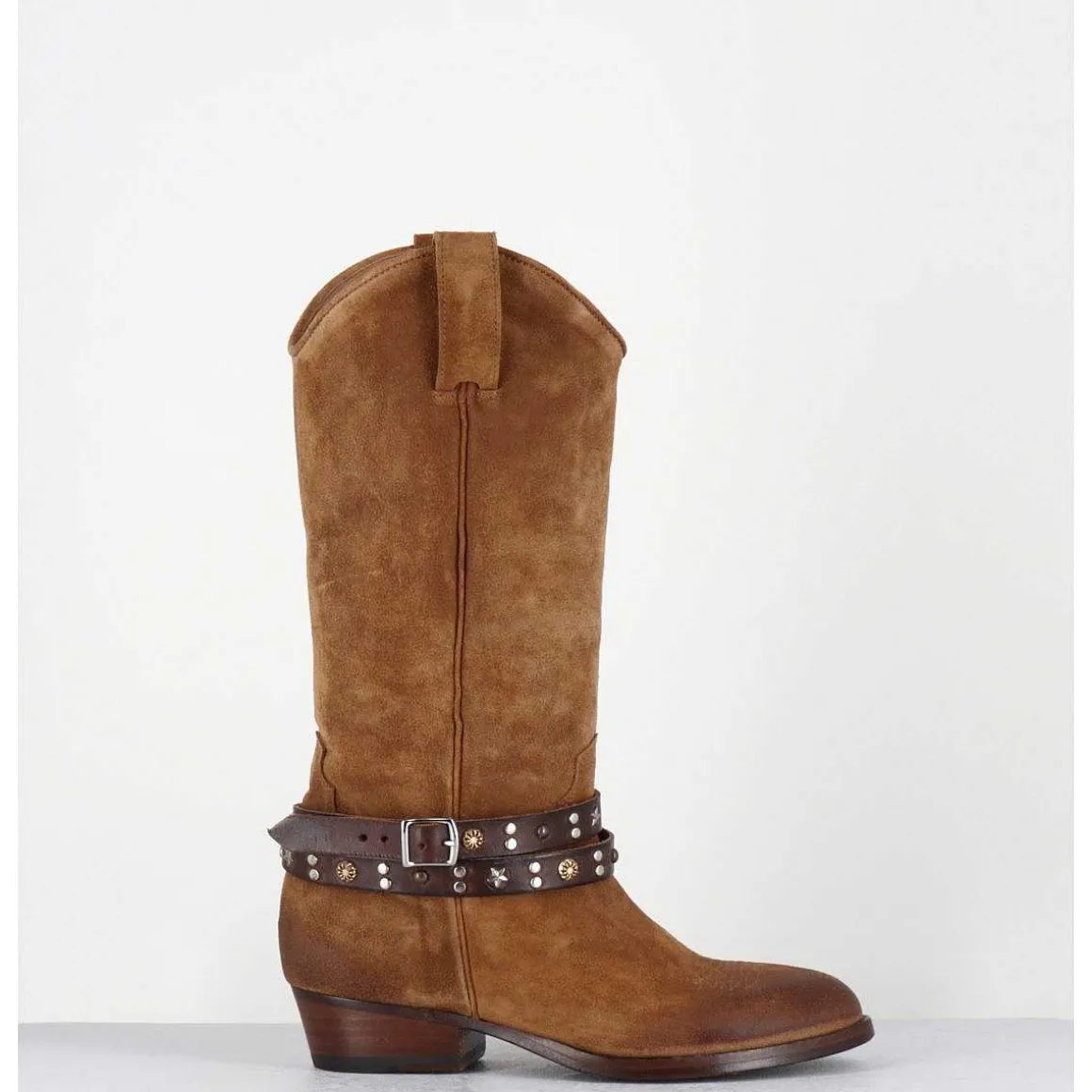 Bottes Esprit Tiag En Daim Camel Bracelet Amovible - Tex Crosta Brucciato