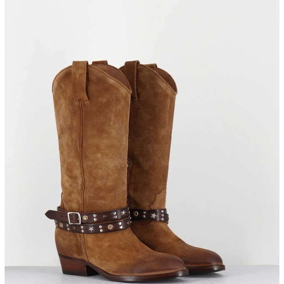 Bottes Esprit Tiag En Daim Camel Bracelet Amovible - Tex Crosta Brucciato