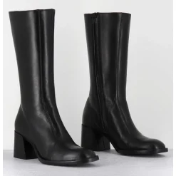 Bottes Mi-Hautes En Cuir Souple Noir - R288M Seta Nero