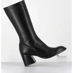 Bottes Mi-Hautes En Cuir Souple Noir - R288M Seta Nero