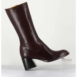 Bottes Mi-Hautes En Cuir Souple Marron - R288M Seta Cafe