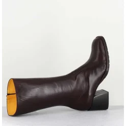 Bottes Mi-Hautes En Cuir Souple Marron - R288M Seta Cafe