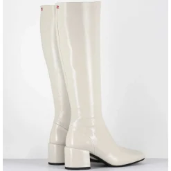 Bottes 70S En Cuir Brillant Blanc Casse - Ecil33 Glaze Osso