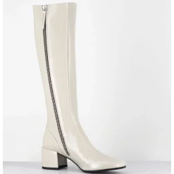Bottes 70S En Cuir Brillant Blanc Casse - Ecil33 Glaze Osso