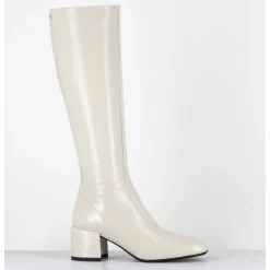 Bottes 70S En Cuir Brillant Blanc Casse - Ecil33 Glaze Osso