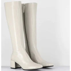 Bottes 70S En Cuir Brillant Blanc Casse - Ecil33 Glaze Osso
