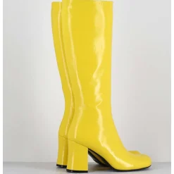 Bottes 60S En Cuir Souple Jaune - Ah2983 Verlux Giallo