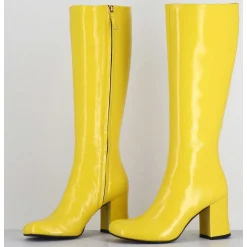 Bottes 60S En Cuir Souple Jaune - Ah2983 Verlux Giallo