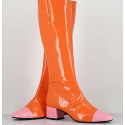 Bottes 60S Vernis Orange & Rose - Malaga Vernis Mandarine
