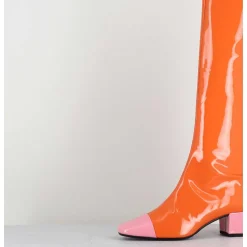 Bottes 60S Vernis Orange & Rose - Malaga Vernis Mandarine