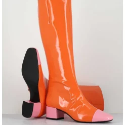 Bottes 60S Vernis Orange & Rose - Malaga Vernis Mandarine