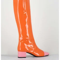 Bottes 60S Vernis Orange & Rose - Malaga Vernis Mandarine