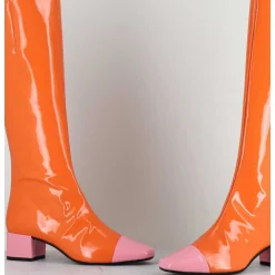 Bottes 60S Vernis Orange & Rose - Malaga Vernis Mandarine