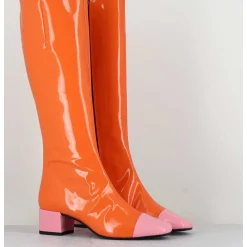 Bottes 60S Vernis Orange & Rose - Malaga Vernis Mandarine