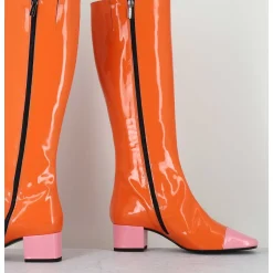Bottes 60S Vernis Orange & Rose - Malaga Vernis Mandarine