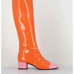 Bottes 60S Vernis Orange & Rose - Malaga Vernis Mandarine