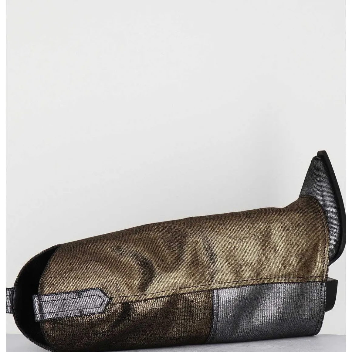 Bottes Santiag Jean Lamine Bronze & Argent -E3869-T Ric Silver Gold