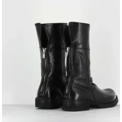 Bottine Plates En Cuir Noir Officine Creative Femme - Legrand 125
