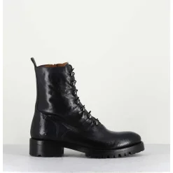 Bottines A Boutonniere En Cuir Noir - 2738 Buffalo Nero