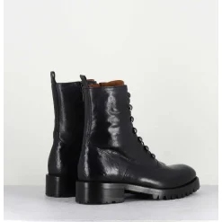 Bottines A Boutonniere En Cuir Noir - 2738 Buffalo Nero