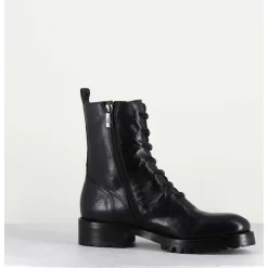 Bottines A Boutonniere En Cuir Noir - 2738 Buffalo Nero