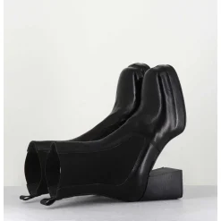 Bottines Chelsea En Cuir Noir Brillant - Cw337 Nero