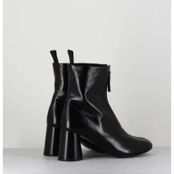 Bottines En Cuir Brillant Noir Tres Souple - Ace07 Nero