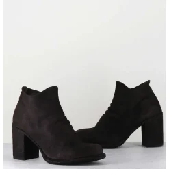 Bottines En Cuir Huile Marron - Vernon 051 Ebano