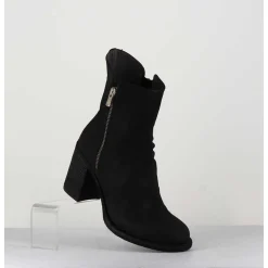 Bottines En Cuir Huile Noir - Vernon 045 Nero