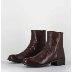 Bottines En Cuir Marron - Lison Caou 047 Cigar