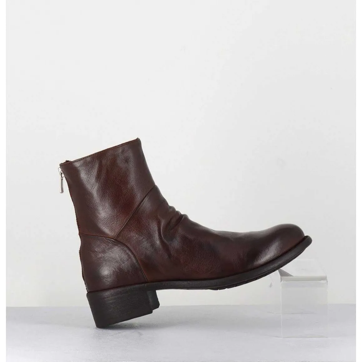 Bottines En Cuir Marron - Lison Caou 047 Cigar