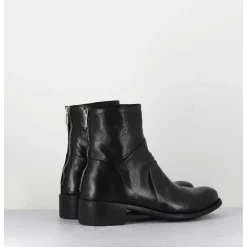 Bottines En Cuir Noir - Lison Caou 045 Nero