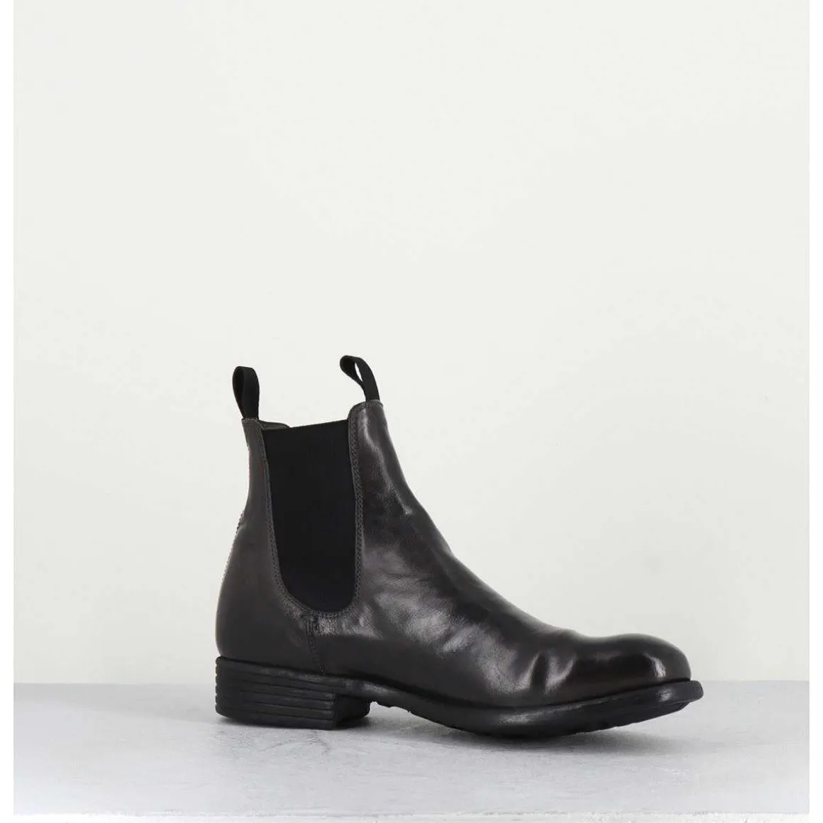 Bottines En Cuir Souple Marron-Anthracite - Calixte004 Magnet