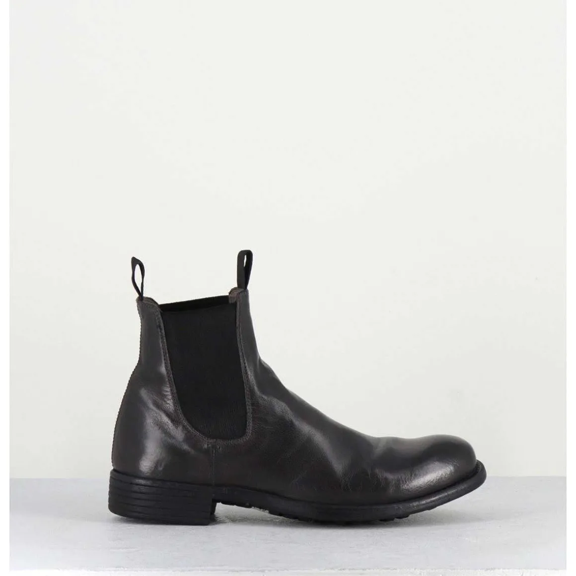 Bottines En Cuir Souple Marron-Anthracite - Calixte004 Magnet