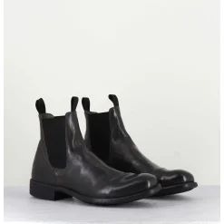 Bottines En Cuir Souple Marron-Anthracite - Calixte004 Magnet