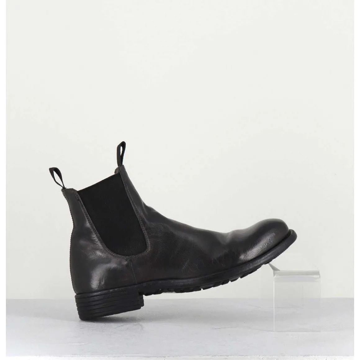 Bottines En Cuir Souple Marron-Anthracite - Calixte004 Magnet